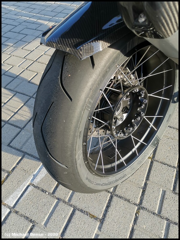 Hinterrad - Dunlop Sportsmart TT auf R 1250 GSA  - angefahren